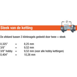 Zaagblad voor Sachs Dolmar PS410 33cm .325" 1.3