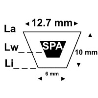 Keilriemen SPA Breite 12.7 mm